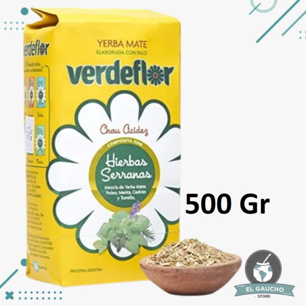 Yerba Mate VerdeFlor Hierbas Serranas (500g)