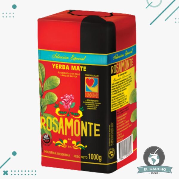 Yerba Mate Rosamonte Selección Especial, con Palo, libre de Glúten (1000gr.)