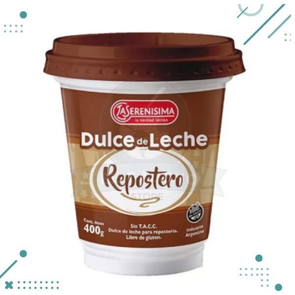 Dulce de Leche La Serenisima Repostero, Apto para Celiacos (400gr.)