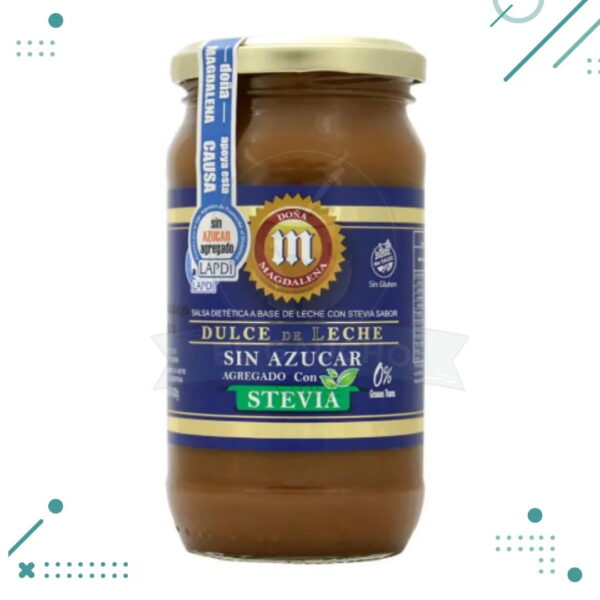 Dulce Leche Con STEVIA, SIN AZUCAR, Doña Magdalena (400 Gr)