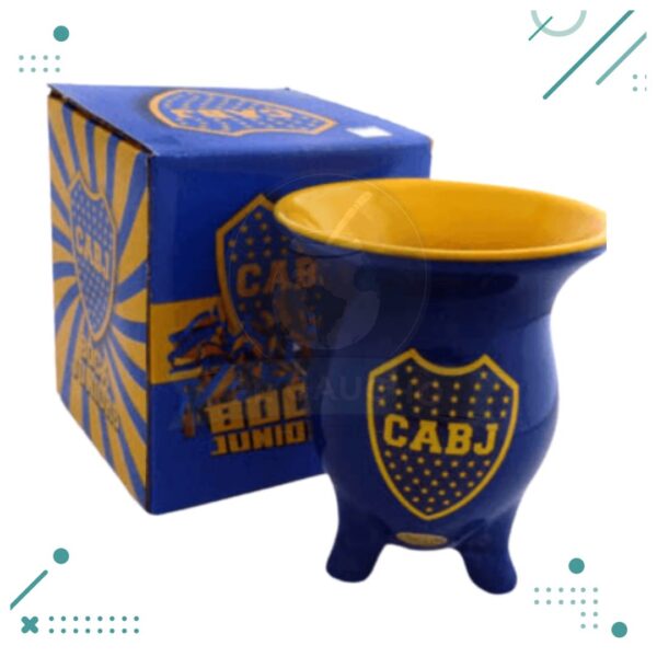 Mate Boca Juniors 3 Patas Ceramica