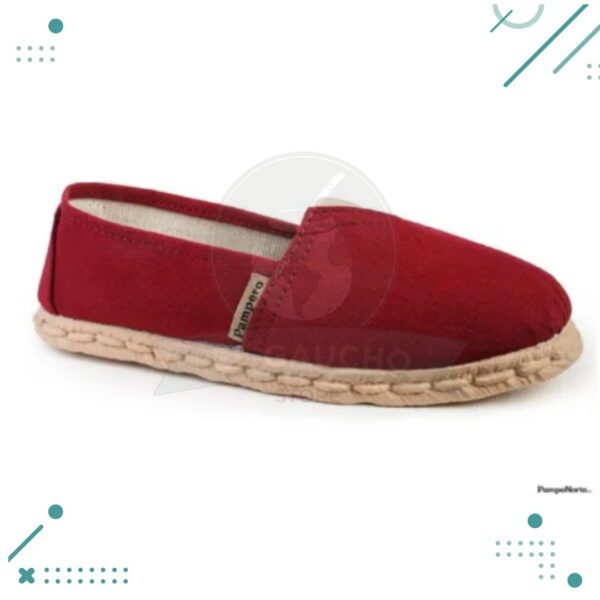 Alpargatas reforzadas, Color BORDO Premium PAMPERO