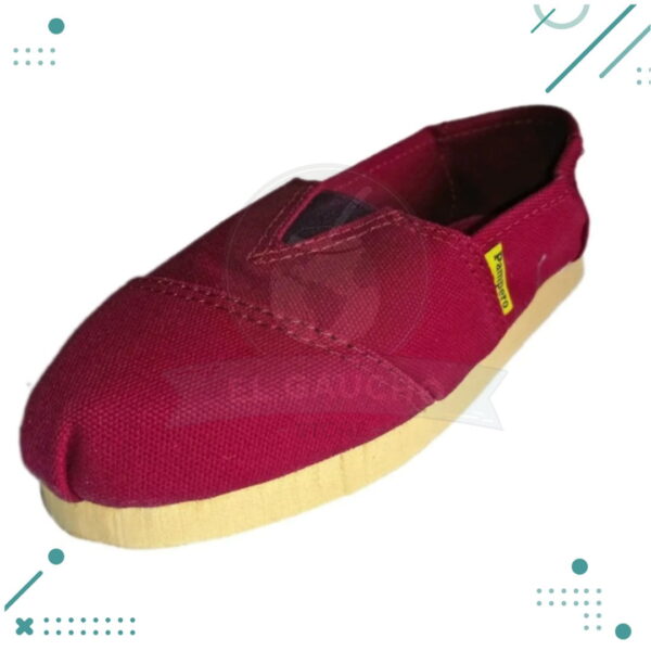 Alpargatas suela GOMA, Color BORDO Premium PAMPERO
