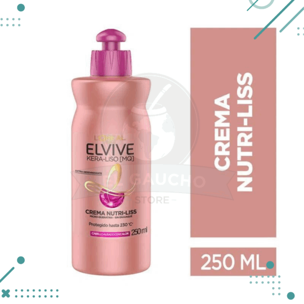 Crema para peinar Elvive keratina liso 250 cc.