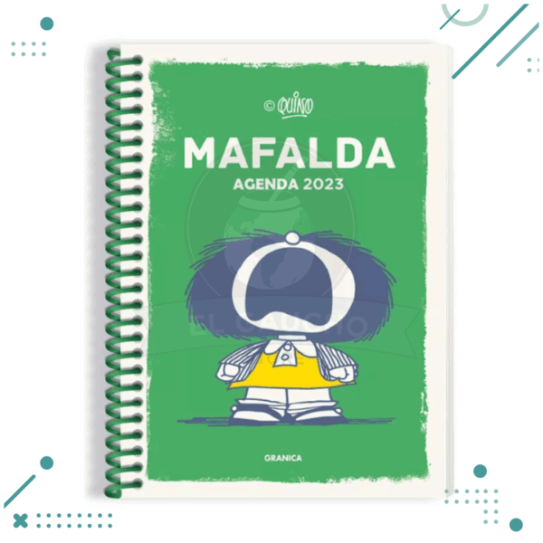 Agenda Mafalda 2023 Tapa Dura Anillada VERDE