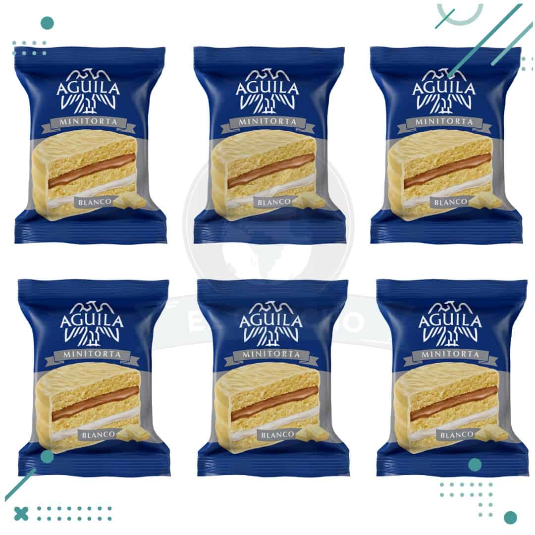 aguila.png Alfajor Minitorta Aguila BLANCO (72gr) (Pack de 6u) (432gr) - Imagen 1