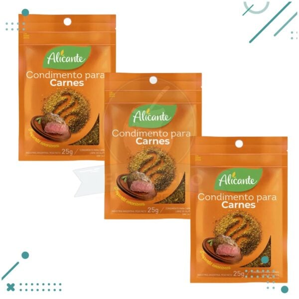 Condimento Alicante para Carnes 25 g. (pack 3u) (75g)
