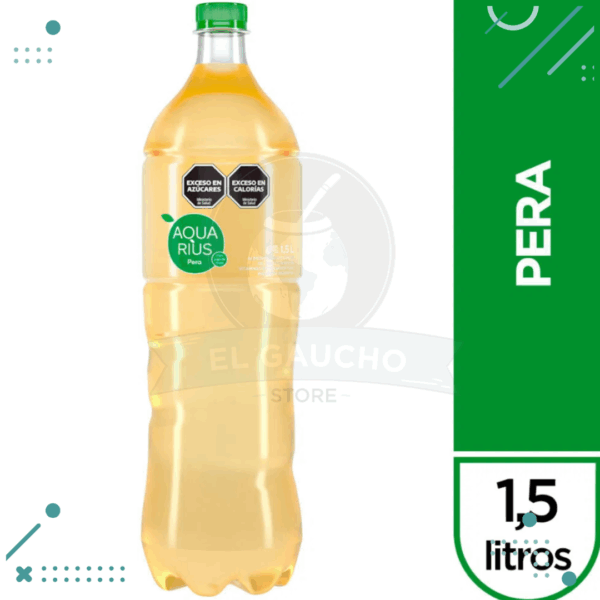 Aquarius Agua Saborizada Pera Sin Gas 1.5 Lt