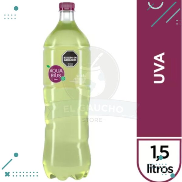 Aquarius Agua Saborizada Uva Sin Gas 1.5 Lt