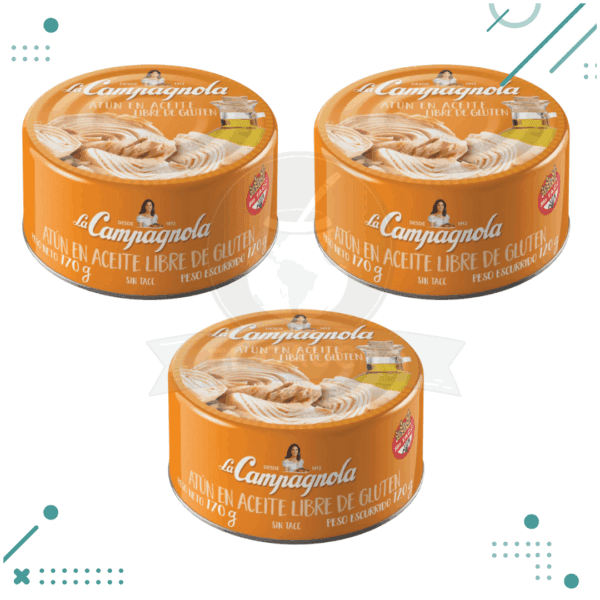 Atun EN ACEITE La Campagnola x 170 gr PACK 3 unid (510gr)