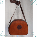 Bandolera cuero carpincho color marron