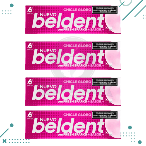 Chicle Beldent, CHICLE GLOBO (10gr.) (Pack x4 un) (40gr.)