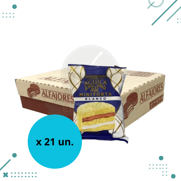Alfajor Minitorta Aguila BLANCO (72gr) (caja x21un.) 1.512gr