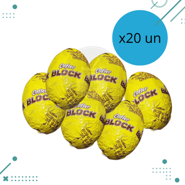 Huevitos Cofler block 8gr (pack x20un.) 160gr