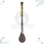 Bombillon Alpaca, 2 anillos (plateada y dorada)