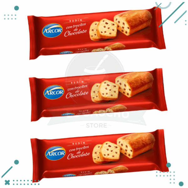 Budin ARCOR Trocitos de Chocolate Navidad (215g) (3 unid)(645gr)