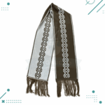 Bufanda De Hilo - Guarda Pampa Reversible, Color Marrón. (MODELO 3) (aprox 1.5mts)