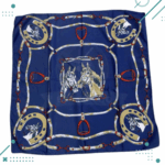 Pañuelo para el cuello FRATELLO caballos y herraduras (color azul)