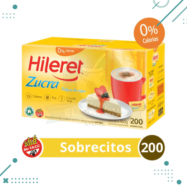 Edulcorante Hileret Zucra CLASICO 200 Sobres (160g)