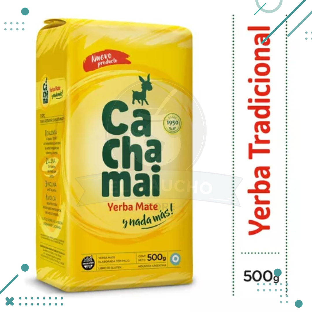 cachamai.png Yerba mate tradicional CACHAMAI 500gr - Imagen 1