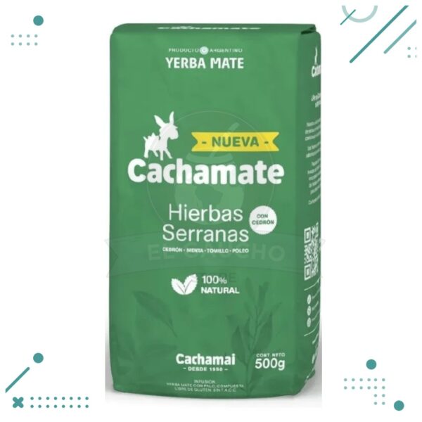Yerba Mate Cachamate Hierbas Serranas (500gr) Con Cedron