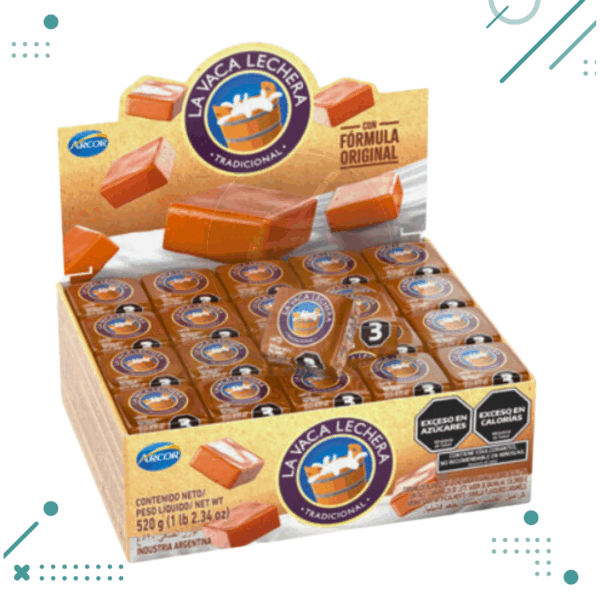 La Vaca Lechera Caramelos Blandos, Dulce de leche x 80un (520gr)