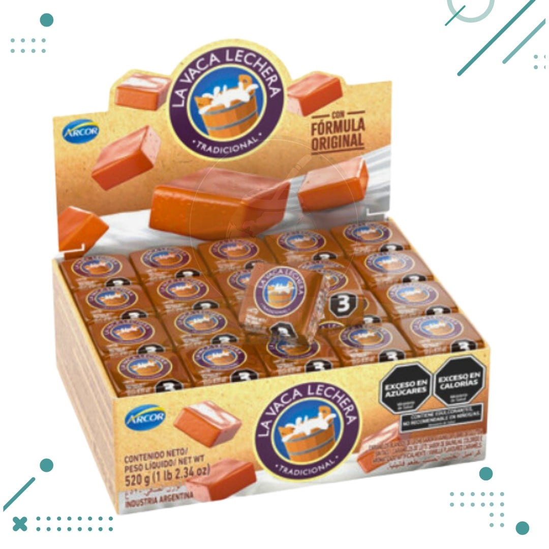 caramelo.png La Vaca Lechera Caramelos Blandos, Dulce de leche x 80un (520gr) - Imagen 1