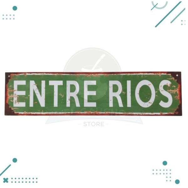 Cartel De Chapa Vintage Entre Rios