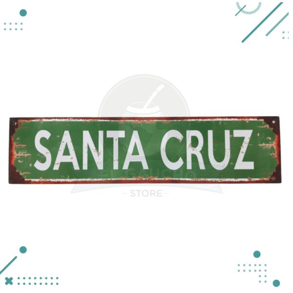 Cartel De Chapa Vintage Santa Cruz