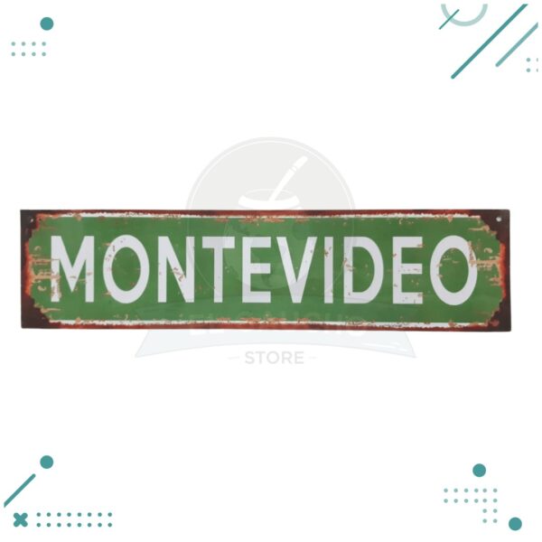 Cartel De Chapa Vintage Montevideo