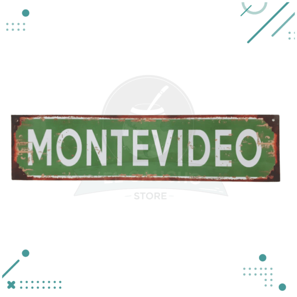 Cartel De Chapa Vintage Montevideo