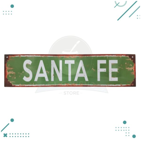 Cartel De Chapa Vintage Santa Fe
