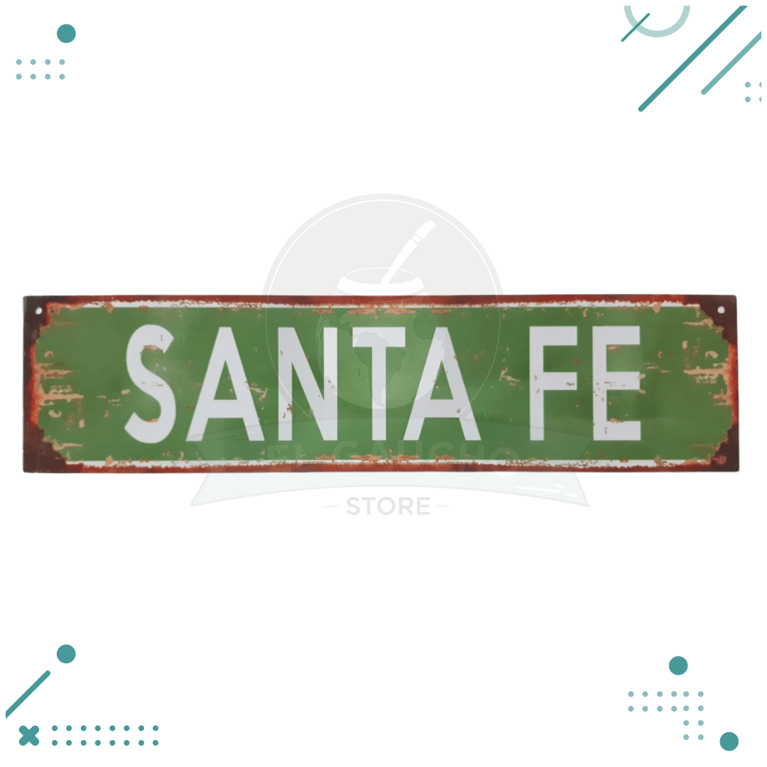 cartel-16-1.png Cartel De Chapa Vintage Santa Fe - Imagen 1