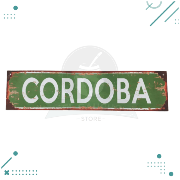 Cartel De Chapa Vintage Cordoba