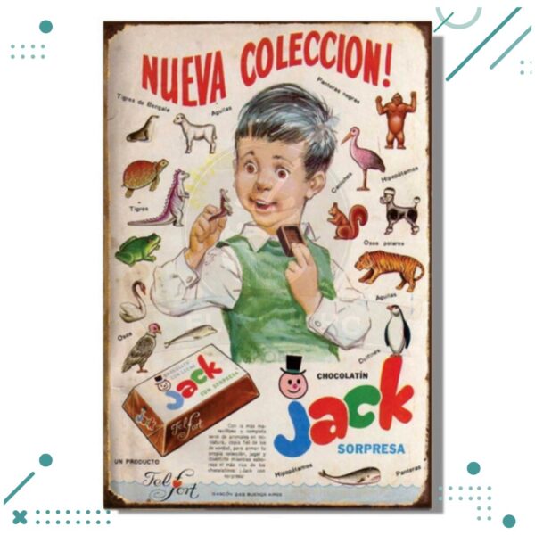 Cartel Chapa CHOCOLATIN JACK 20X28 cm