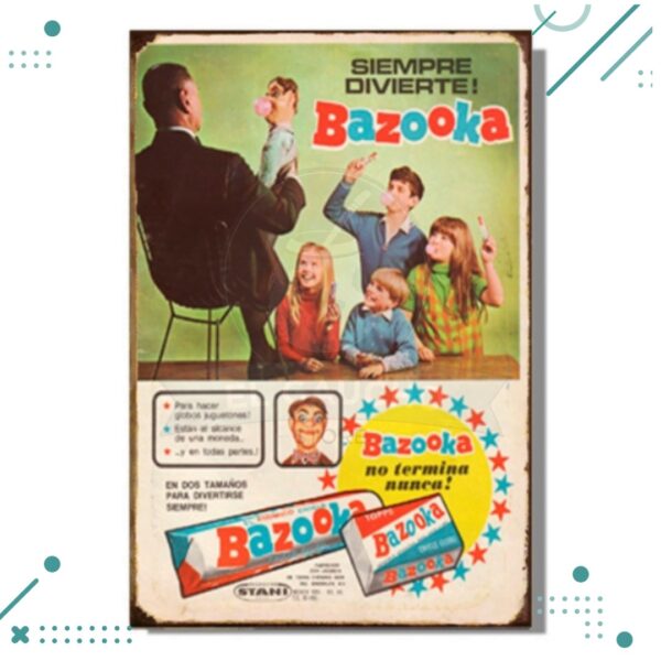 Cartel Chapa BAZOOKA 20X28 cm