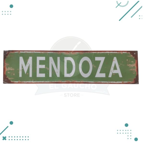 Cartel De Chapa Vintage Mendoza