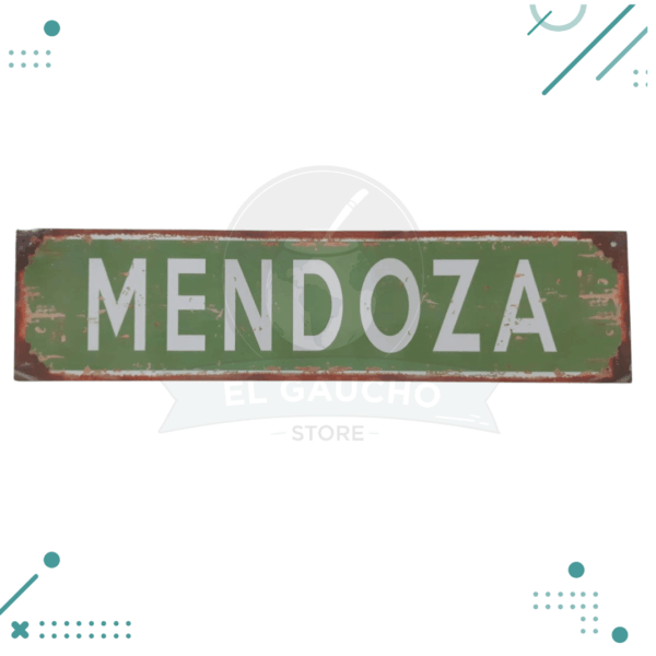 Cartel De Chapa Vintage Mendoza