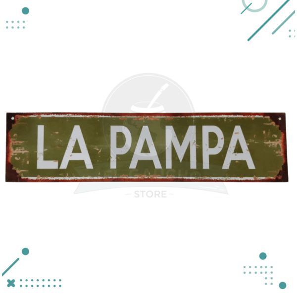 Cartel De Chapa Vintage La Pampa
