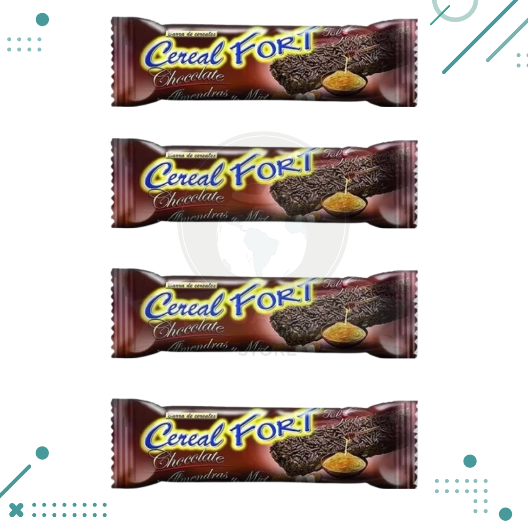 cereal-1.png CerealFort Barra Cereal CHOCOLATE ALMENDRAS Y MIEL x 19g (pack x4un.) (76gr) - Imagen 1