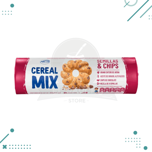 CEREAL MIX Galletitas Avena , semillas y chips de chocolate x 207g