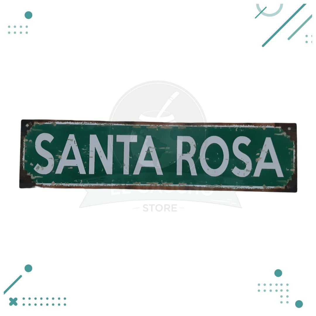 chapa-11.png Cartel De Chapa Vintage Santa Rosa - Imagen 1