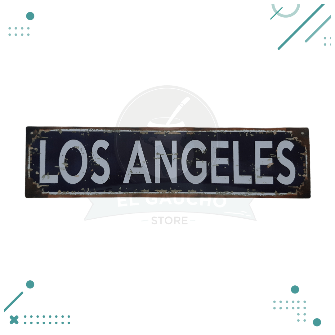 chapa-12.png Cartel De Chapa Vintage Los Angeles - Imagen 1