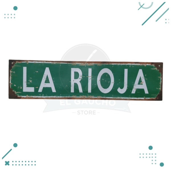 Cartel De Chapa Vintage La Rioja