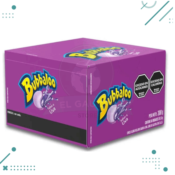 Bubbaloo Chicle Globo UVA (Caja de 60u.) (300gr.)