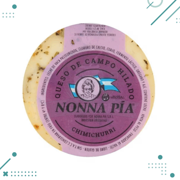 Queso de campo hilado NONNA PIA sabor chimichurri 210gr