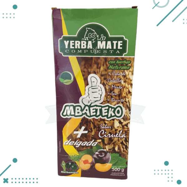 Yerba mate compuesta MBAETEKO 500gr sabor CIRUELA