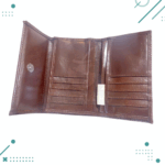 Billetera Fichero triple corto de cuero carpincho color marron - Imagen 2