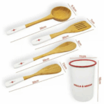 Set De Utensilios De Bambú Stella Artois x4un + Contenedor Enlozado - Imagen 2