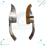 Cuchilla empuñadura curva de Asta de Ciervo + vaina 100% cuero